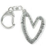 Nurses Are All Heart Pewter Key Ring - 3716KT Nurses Are All Heart Pewter Key Ring - 3716KT